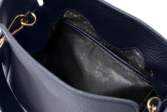 Vince Camuto Trieste - Bolso Azul Marino de Piel de Polivinilo, Elegante y Sofisticado, Ideal para Cualquier Ocasión, 29x11x16cm